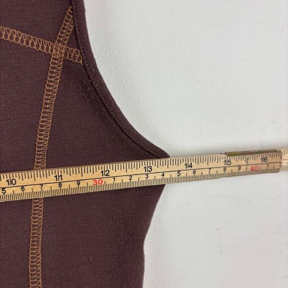 MINIMALIST Brown Crop Tank – Glassons Neutral Basic Open Back – Size M - Picture 5 of 6